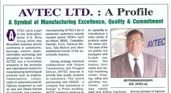 AVTEC Ltd A symbol of manufacturing, excellence, quality and commitment