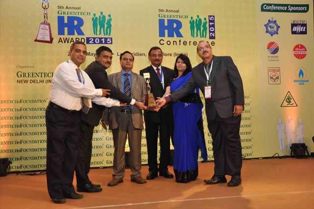 5th Annual Greentech 2015 HR Gold Award in Training Excellence, awarded by Greentech Foundation.